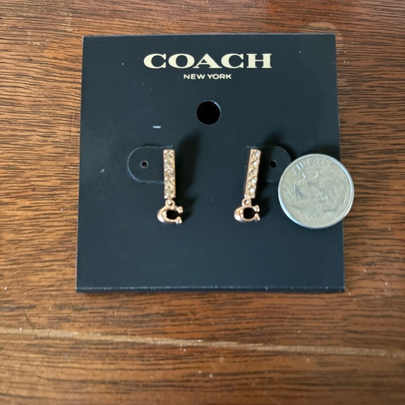 Coach Signature C Earrings NWT - Picture 3 of 3